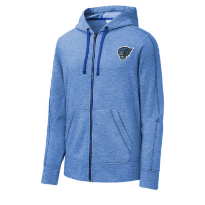 Sport-Tek ® PosiCharge ® Tri-Blend Wicking Fleece Full-Zip Hooded Jacket Thumbnail
